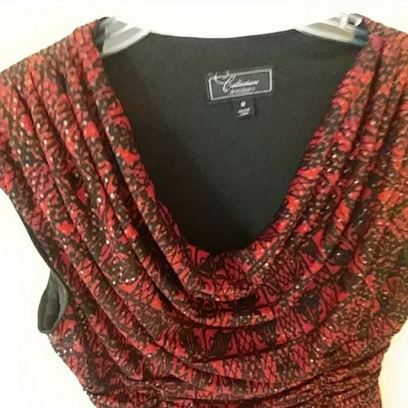 DRESSBARN Holiday Sparkly Career Dressy Top M - Picture 2 of 6